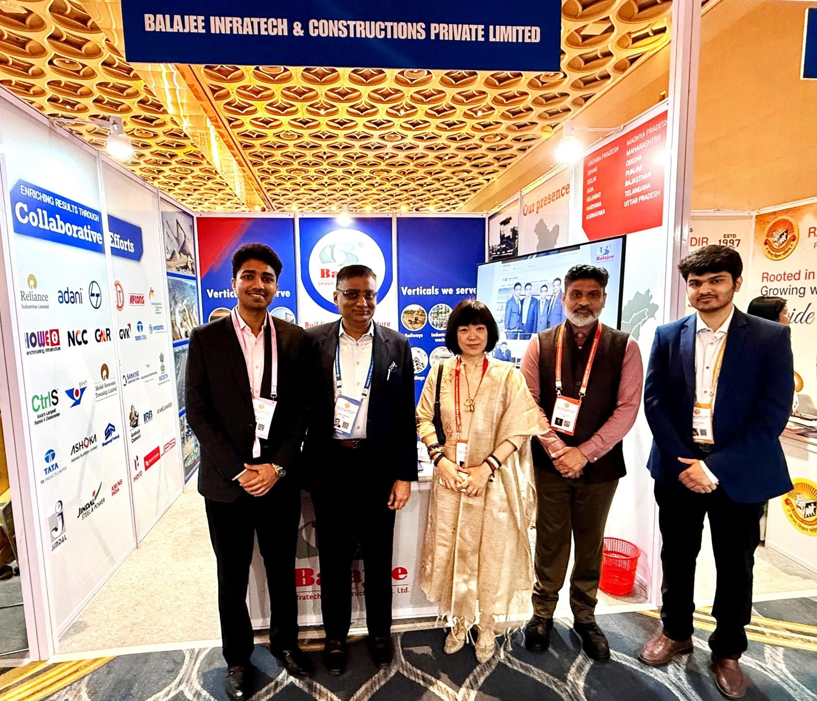 Balajee representatives at an exhibition booth